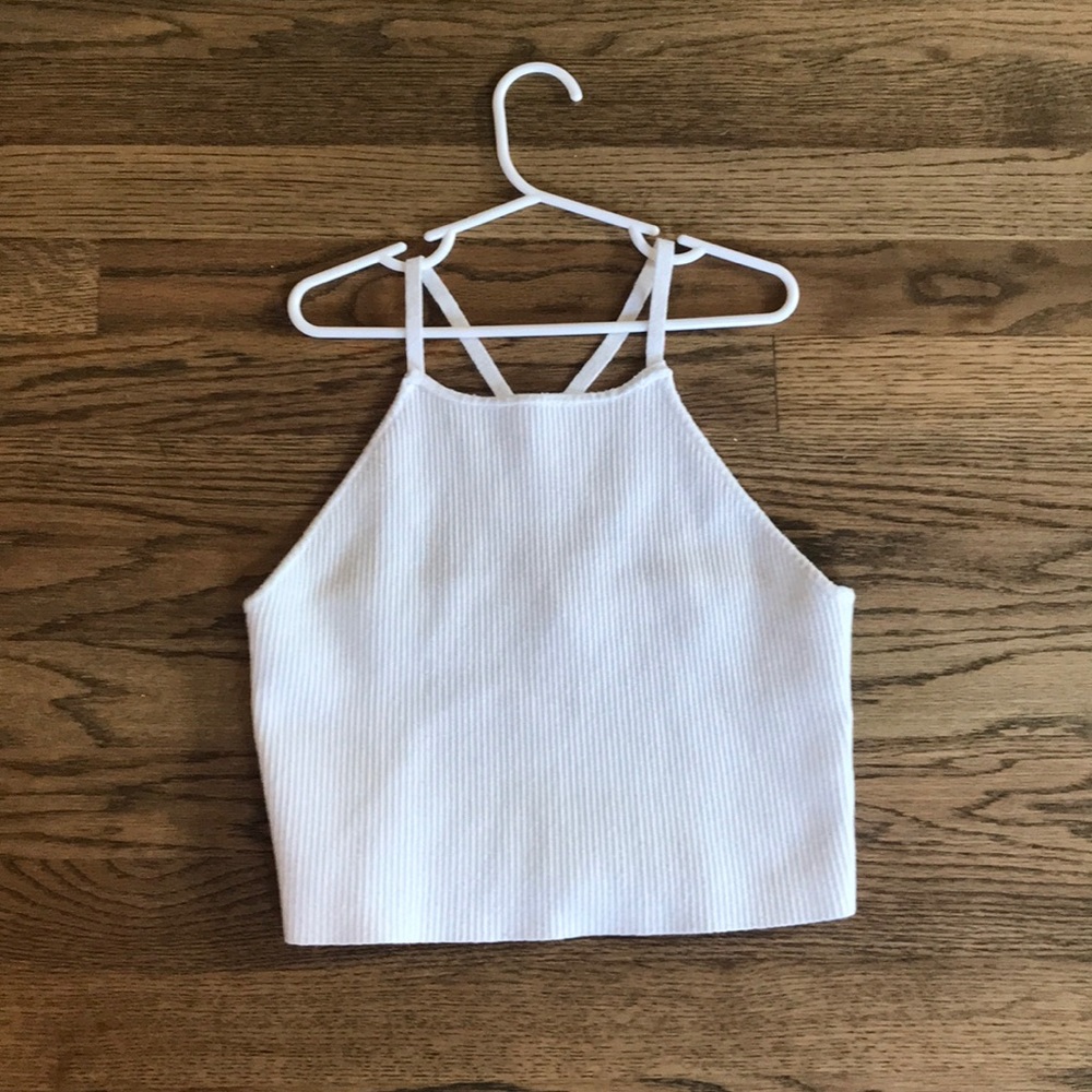 PacSun ribbed halter crop top